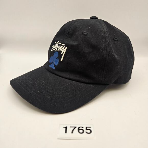 STUSSY UNISEX SNAP BACK BASEBALL HAT CAP BLACK BLUE CLUB - Picture 2 of 7
